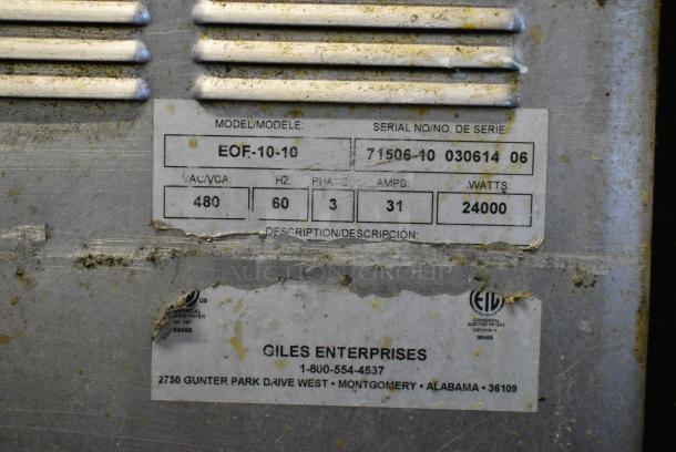 Giles EOF-10-10 Stainless Steel Commercial Floor Style Electric Powered 2 Bay Deep Fat Fryer on Commercial Casters. 480 Volts, 3 Phase. - Image 13 of 13
