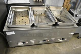 Stainless Steel Commercial Electric Powered Steam Table. 208 Volts.