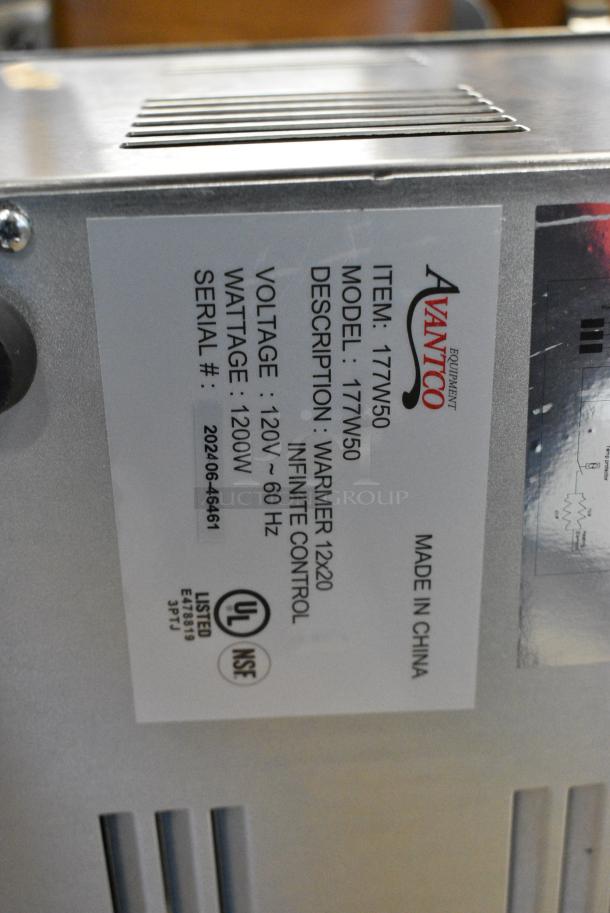BRAND NEW SCRATCH AND DENT! 2024 Avantco 177W50 Electric Countertop Food Warmer. 120 Volts, 1 Phase. Tested and Working! - Image 5 of 5