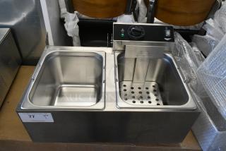 BRAND NEW SCRATCH AND DENT! 2023 Vollrath FFA7110 Stainless Steel Electric 2 Bay Fryer.
