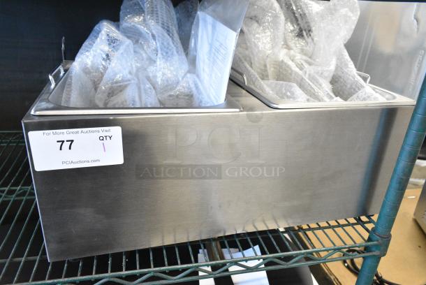 BRAND NEW SCRATCH AND DENT! 2023 Vollrath FFA7110 Stainless Steel Electric 2 Bay Fryer. - Image 2 of 7