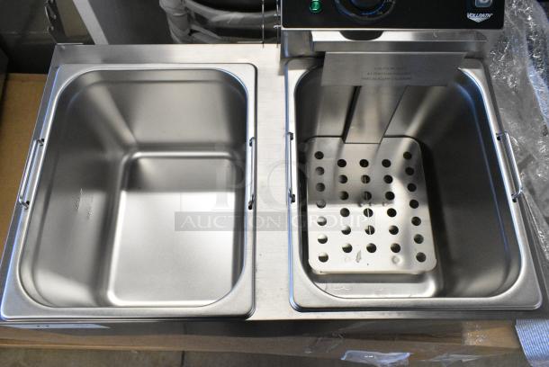 BRAND NEW SCRATCH AND DENT! 2023 Vollrath FFA7110 Stainless Steel Electric 2 Bay Fryer. - Image 7 of 7
