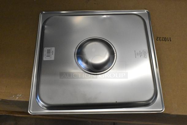 8 BRAND NEW SCRATCH AND DENT! 4070150 Choice 2/3 Size Stainless Steel Solid Steam Table / Hotel Pan Cover. 8 Times Your Bid! - Image 3 of 4