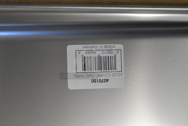 8 BRAND NEW SCRATCH AND DENT! 4070150 Choice 2/3 Size Stainless Steel Solid Steam Table / Hotel Pan Cover. 8 Times Your Bid! - Image 4 of 4