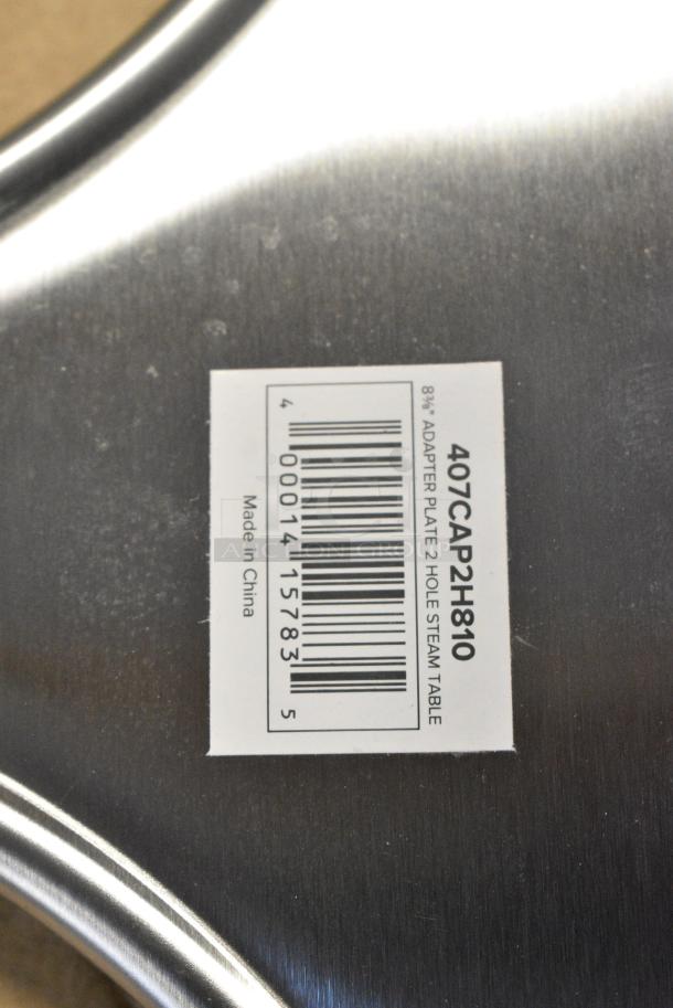 2 BRAND NEW SCRATCH AND DENT! Items Including 407CAP2H810 Choice 2 Hole Steam Table Adapter Plate with 8 3/8" Holes - for 7 Qt. Insets and 3698239426 Frymaster 8239426 Cover W/A, Work Station. 2 Times Your Bid! - Image 4 of 6