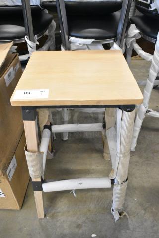 BRAND NEW SCRATCH AND DENT! Wooden Stool.