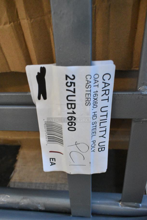 22 BRAND NEW SCRATCH AND DENT! Items Including 15 MX74P Metro MX74P MetroMax iQ 74" Stationary Polymer Post, 423ST5ASG ServIt 423ST5ASG Angled Sneeze Guard for 5-Pan Steam Tables, 522ETSG30602 Steelton 30" x 60" 18 Gauge 430 Stainless Steel Work Table with Undershelf and 2" Rear Upturn, 460EC2472 Regency 24" x 72" NSF Chrome Wire Shelf, 465C1872KE5 SHELF KIT 18X72 CHROME W/ 72 EC POST 5 SHELF UTILITY, 257UB1660 Lavex 16" x 60" Heavy-Duty Steel U-Boat Utility Cart - 2000 lb. Capacity, 600T1872G Regency 18" x 72" 18-Gauge 304 Stainless Steel Commercial Work Table with Galvanized Legs and Undershelf, 109RACKECON Steelton 20 Pan End Load Bun / Sheet Pan Rack - Unassembled. May Be Missing Pieces. 22 Times Your Bid! - Image 9 of 14