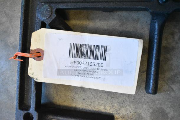 2 BRAND NEW SCRATCH AND DENT! Items Including HP0041578000 Vulcan 00-415780-00003 Wheel, HP0042165200 Vulcan 00-421652-00001 Grate, 12" Square. 2 Times Your Bid! - Image 5 of 5