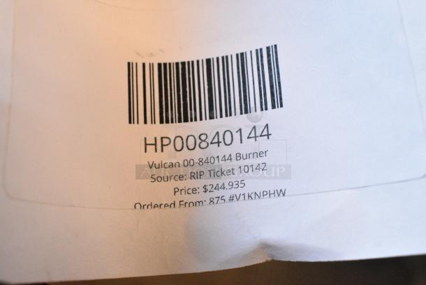 2 BRAND NEW SCRATCH AND DENT! Items Including HP0049757200 Vulcan 00-497572-000G2 Drain Pipe, HP00840144 Vulcan 00-840144 Burner. 2 Times Your Bid! - Image 5 of 5