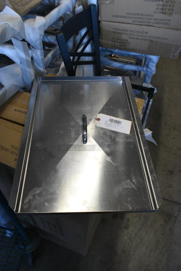 3 BRAND NEW SCRATCH AND DENT! Items Including 3691080220SP Frymaster 1080220SP 20" x 22 1/4" Cover for RE80 Fryers, 3698239414 Frymaster 8239414 14 5/8" x 19 3/8" Stainless Steel Full Pot Fryer Cover, 3698230368 Frymaster 8230368 17" x 18" Chicken / Fish Plate for MJCF Fryers. 3 Times Your Bid! - Image 2 of 7