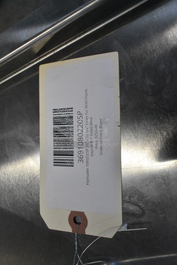 3 BRAND NEW SCRATCH AND DENT! Items Including 3691080220SP Frymaster 1080220SP 20" x 22 1/4" Cover for RE80 Fryers, 3698239414 Frymaster 8239414 14 5/8" x 19 3/8" Stainless Steel Full Pot Fryer Cover, 3698230368 Frymaster 8230368 17" x 18" Chicken / Fish Plate for MJCF Fryers. 3 Times Your Bid! - Image 3 of 7