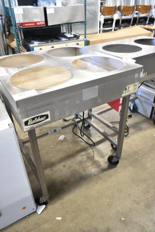 Belshaw H&I-4 Stainless Steel Commercial Heat and Ice Icing Station on Commercial Casters. 208-240 Volts, 1 Phase. - Item #1155080