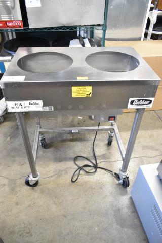 Belshaw H&I-2 Stainless Steel Commercial Heat and Ice Icing Station on Commercial Casters. 208 Volts, 1 Phase. - Item #1155081