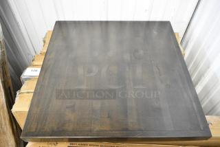 4 BRAND NEW SCRATCH AND DENT! Lancaster Table & Seating 3492424BBESP 24" x 24" Wood Butcher Block Table Top with Espresso Finish. 4 Times Your Bid!