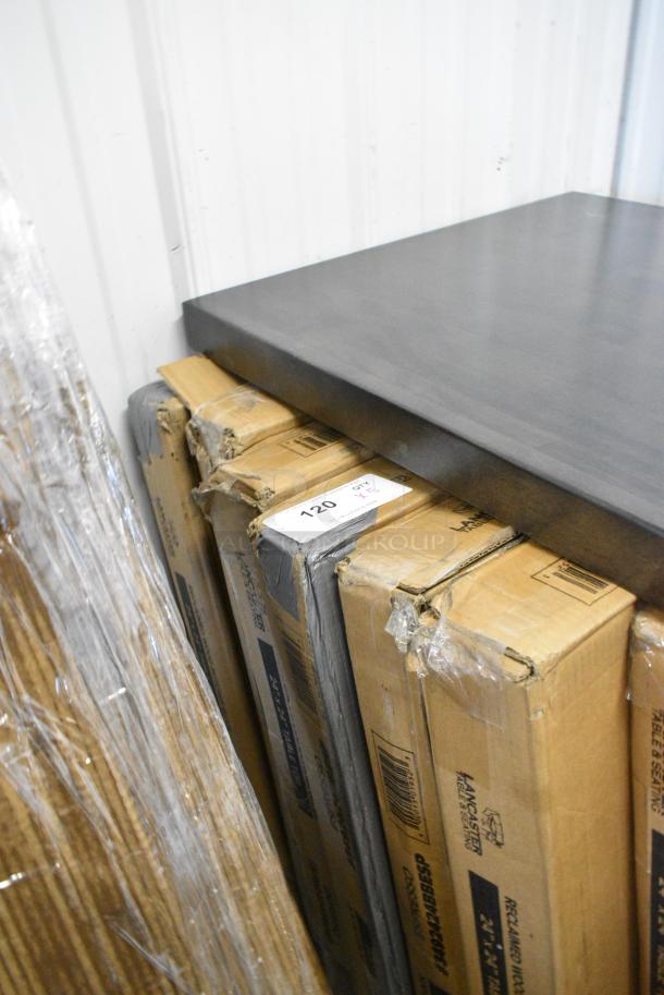 5 BRAND NEW SCRATCH AND DENT! Lancaster Table & Seating 3492424BBESP 24" x 24" Wood Butcher Block Table Top with Espresso Finish. 5 Times Your Bid! - Image 2 of 4