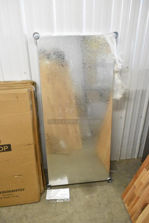 3 Various BRAND NEW SCRATCH AND DENT! Items Including 2 Wooden Butcher Block Tabletops and 1 Metal Under Shelf. 3 Times Your Bid! - Image 4 of 4