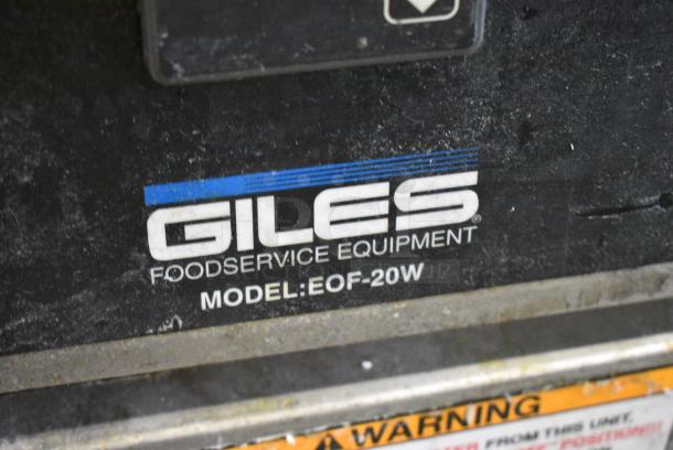 Giles EOF-20W Stainless Steel Commercial Electric Powered 3 Bay Deep Fat Fryer w/ Dumping Station on Commercial Casters. 480 Volts, 3 Phase. - Image 2 of 14