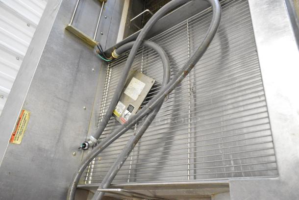 Giles EOF-20W Stainless Steel Commercial Electric Powered 3 Bay Deep Fat Fryer w/ Dumping Station on Commercial Casters. 480 Volts, 3 Phase. - Image 6 of 14