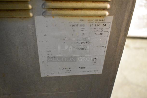 Giles EOF-20W Stainless Steel Commercial Electric Powered 3 Bay Deep Fat Fryer w/ Dumping Station on Commercial Casters. 480 Volts, 3 Phase. - Image 14 of 14