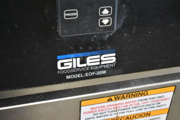Giles EOF-20W Stainless Steel Commercial Electric Powered 3 Bay Deep Fat Fryer w/ Dumping Station on Commercial Casters. 480 Volts, 3 Phase. - Image 2 of 12