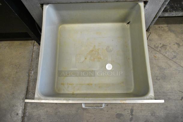 Stainless Steel Commercial 2 Drawer Counter w/ Back Splash. - Image 3 of 6