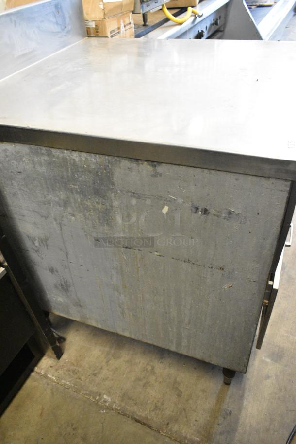 Stainless Steel Commercial 2 Drawer Counter w/ Back Splash. - Image 6 of 6