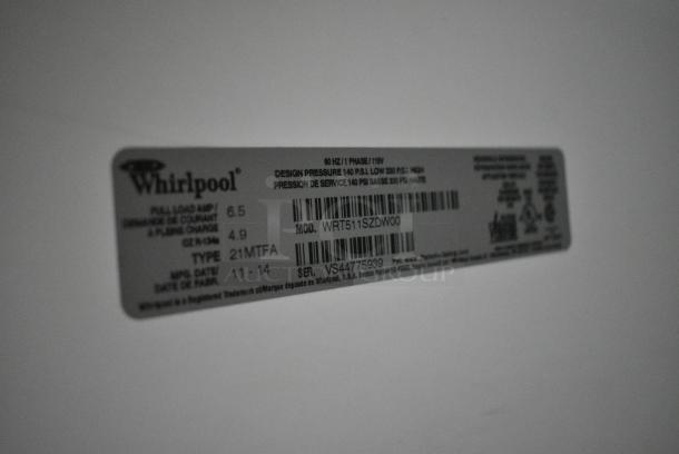 Whirlpool WRT511SZDW00 Metal Cooler w/ Freezer. 115 Volts, 1 Phase. Tested and Working! - Image 6 of 6
