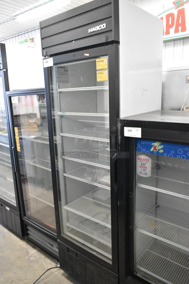 2019 Habco SE18 Metal Commercial Single Door Reach In Cooler Merchandiser w/ Poly Coated Racks. 115 Volts, 1 Phase. Tested and Working! - Image 1 of 4