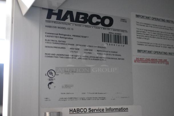 2019 Habco SE18 Metal Commercial Single Door Reach In Cooler Merchandiser w/ Poly Coated Racks. 115 Volts, 1 Phase. Tested and Working! - Image 4 of 4