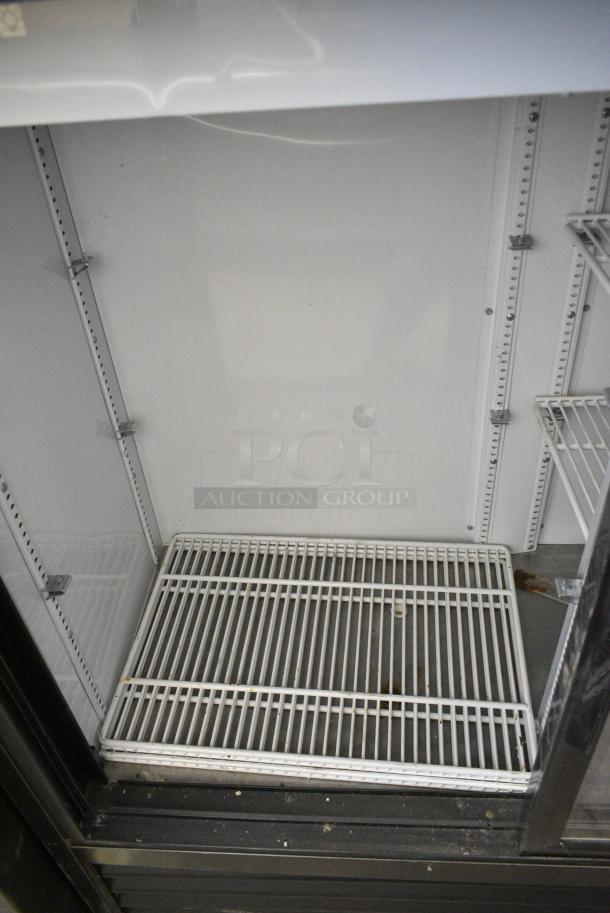2018 True GDM-41SL-48-HC-LD Metal Commercial 2 Door Reach In Cooler Merchandiser w/ Poly Coated Racks. 115 Volts, 1 Phase. Tested and Working! - Image 3 of 5