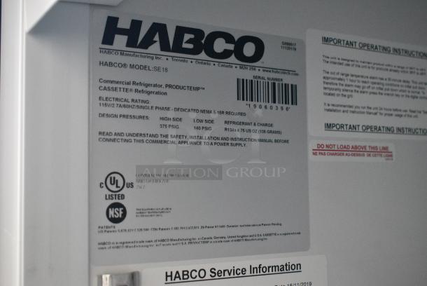 2019 Habco SE18 Metal Commercial Single Door Reach In Cooler Merchandiser w/ Poly Coated Racks. 115 Volts, 1 Phase. Tested and Working! - Image 5 of 5