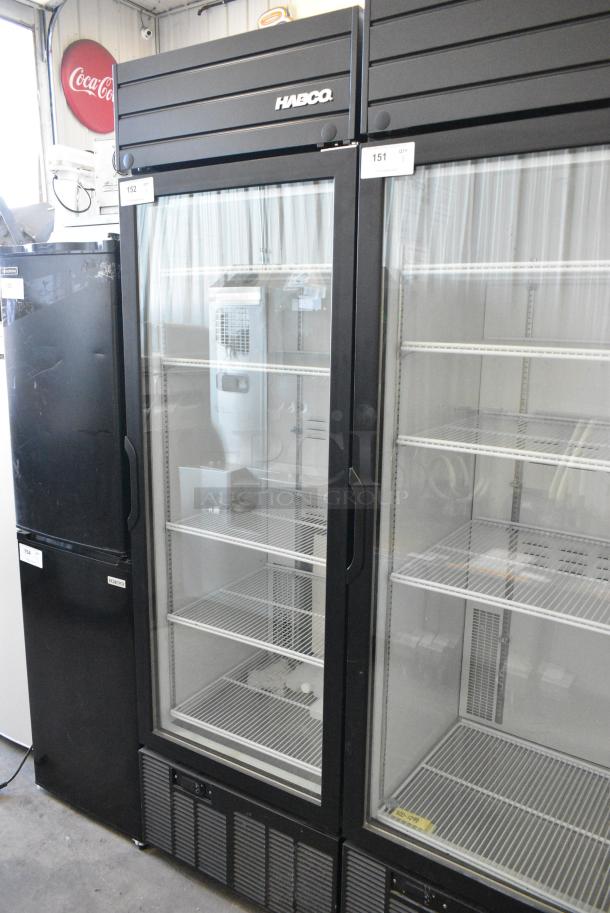 2019 Habco SE18 Metal Commercial Single Door Reach In Cooler Merchandiser w/ Poly Coated Racks. 115 Volts, 1 Phase. Tested and Working! - Image 1 of 4