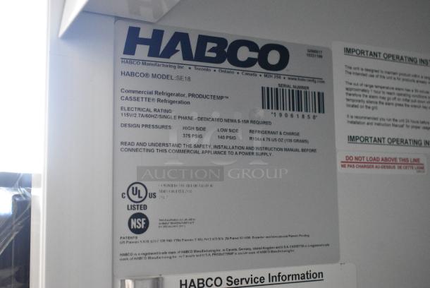 2019 Habco SE18 Metal Commercial Single Door Reach In Cooler Merchandiser w/ Poly Coated Racks. 115 Volts, 1 Phase. Tested and Working! - Image 4 of 4