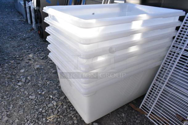6 Poly White Bins. 6 Times Your Bid! - Image 2 of 3