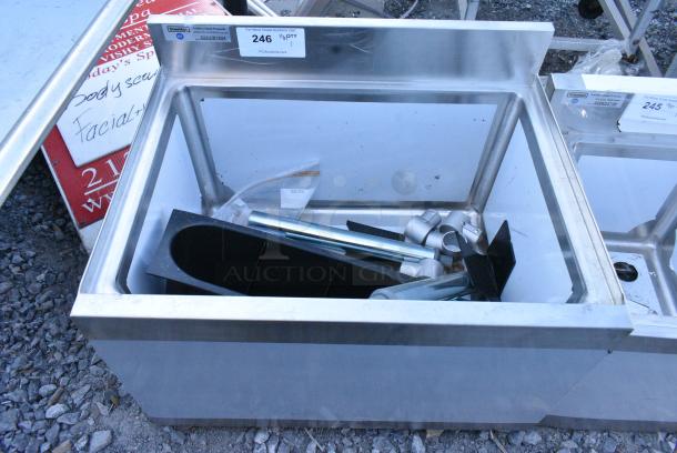 BRAND NEW SCRATCH AND DENT! Steelton 522UIB1824 18" x 24" Underbar Ice Bin with Bottle Holders - 77 lb. - Image 1 of 3