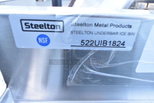 BRAND NEW SCRATCH AND DENT! Steelton 522UIB1824 18" x 24" Underbar Ice Bin with Bottle Holders - 77 lb. - Image 2 of 3