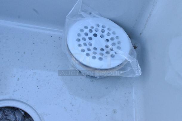 BRAND NEW SCRATCH AND DENT! Gray Poly Mop Sink. - Image 2 of 3