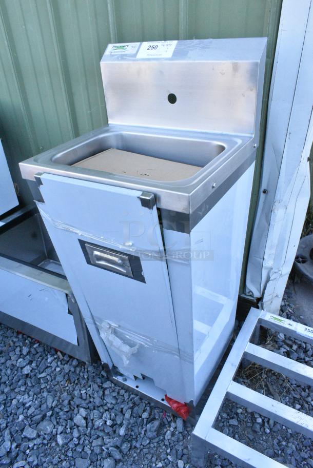 BRAND NEW SCRATCH AND DENT! Regency 600HS17FTPD Hands Free Hand Sink with Pedestal Base - Image 1 of 3
