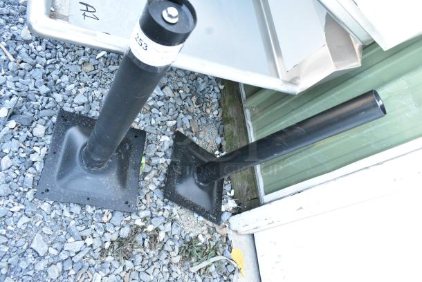 2 BRAND NEW SCRATCH AND DENT! Black Metal Table Base Columns. 2 Times Your Bid! - Image 1 of 2