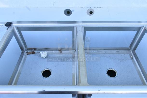BRAND NEW SCRATCH AND DENT! Regency 600S42424224 Stainless Steel Commercial 4 Bay Sink w/ Dual Drain Boards. No Legs. - Image 5 of 5