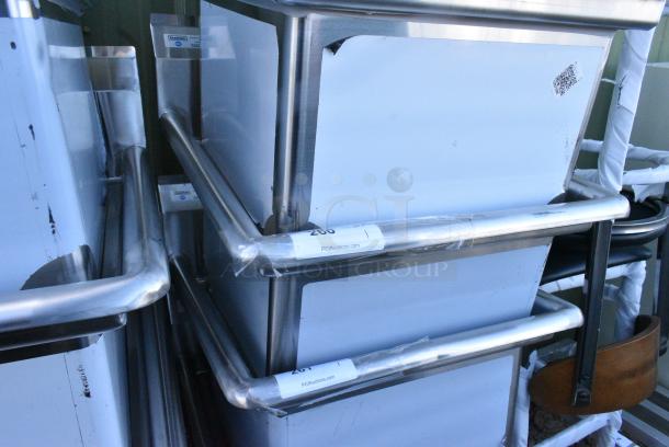 BRAND NEW SCRATCH AND DENT! Steelton 522CS11818N 23 1/2" 18-Gauge Stainless Steel One Compartment Commercial Sink without Drainboard - 18" x 18" x 12" Bowl. No Legs. - Image 2 of 4
