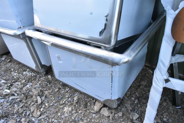 BRAND NEW SCRATCH AND DENT! Steelton 522CS11818N 23 1/2" 18-Gauge Stainless Steel One Compartment Commercial Sink without Drainboard - 18" x 18" x 12" Bowl. No Legs. - Image 2 of 3