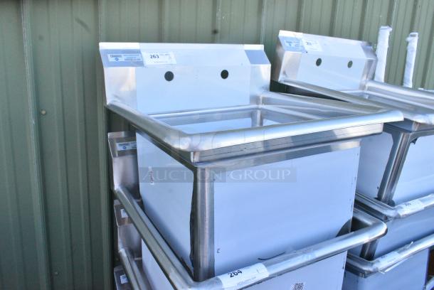 BRAND NEW SCRATCH AND DENT! Steelton 522CS11818N 23 1/2" 18-Gauge Stainless Steel One Compartment Commercial Sink without Drainboard - 18" x 18" x 12" Bowl. No Legs. - Image 2 of 4