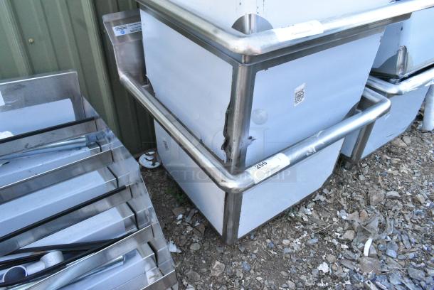 BRAND NEW SCRATCH AND DENT! Steelton 522CS11818N 23 1/2" 18-Gauge Stainless Steel One Compartment Commercial Sink without Drainboard - 18" x 18" x 12" Bowl. No Legs. - Image 2 of 3