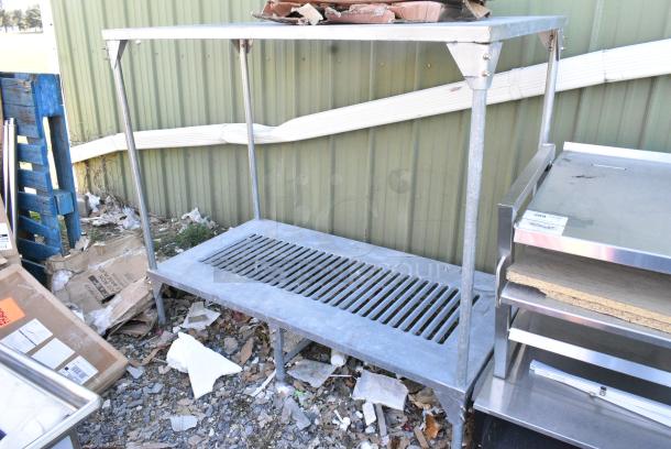 Metal Dunnage Style 2 Tier Shelving Unit. - Image 1 of 3
