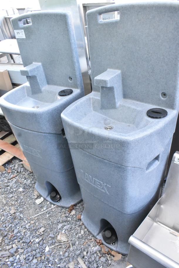 2 BRAND NEW SCRATCH AND DENT! Lavex Gray Poly Portable Sink. 2 Times Your Bid! - Image 2 of 2