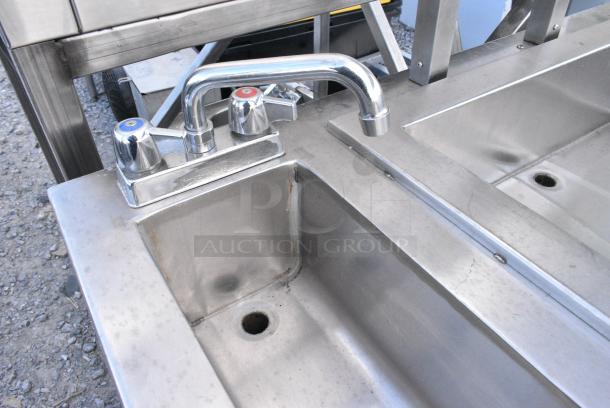 Stainless Steel Commercial Prep Area w/ 2 Faucets. - Image 3 of 4