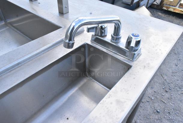 Stainless Steel Commercial Prep Area w/ 2 Faucets. - Image 4 of 4