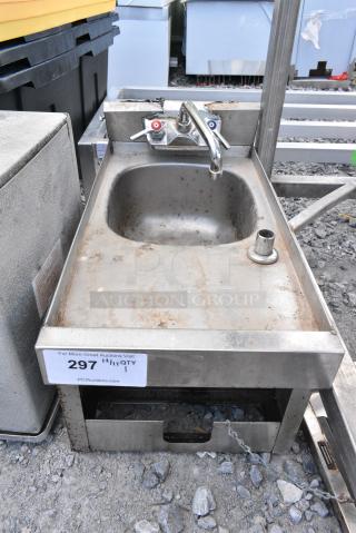 Stainless Steel Single Bay Sink w/ Faucet and Handles. No Legs. - Item #1155273