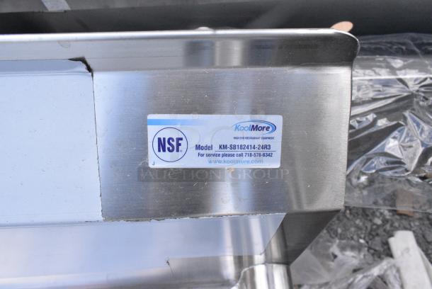 BRAND NEW SCRATCH AND DENT! KoolMore KM-SB182414-24R3 Stainless Steel 2 Bay Sink w/ Right Side Drain Board. - Image 3 of 3